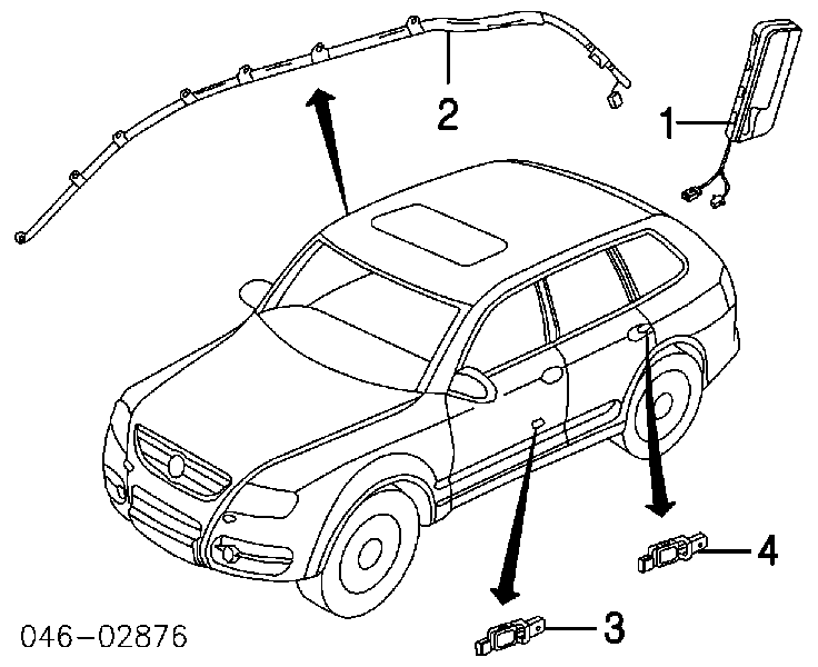 4B0959643C VAG Czujnik AIRBAG przedni