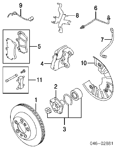 WS0225B Quick Brake czujnik zużycia klocków hamulcowych przedni