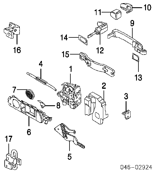 3B0837033T VAG zaczep zamka drzwi tylnych