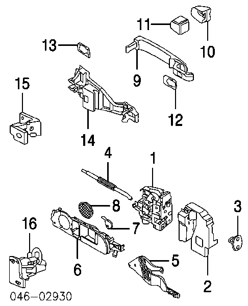 Zamek drzwi tylnych lewych Volkswagen Golf 6 (AJ5)