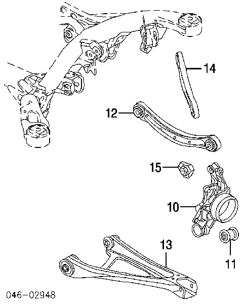 113587 Hans Pries (Topran) wahacz zawieszenia tylnego górny lewy/prawy