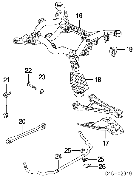 Stabilizator tylny Volkswagen Touareg 1 (7LA, 7L6, 7L7)