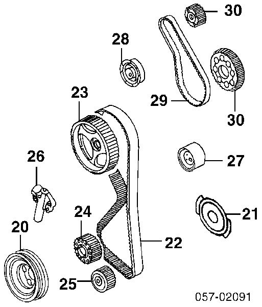 TBB02002 NIPPON MOTORS pasek wału wyrównoważającego