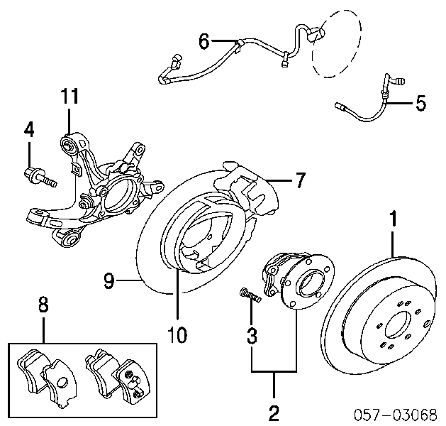 Piasta tylna MR589520 Mitsubishi