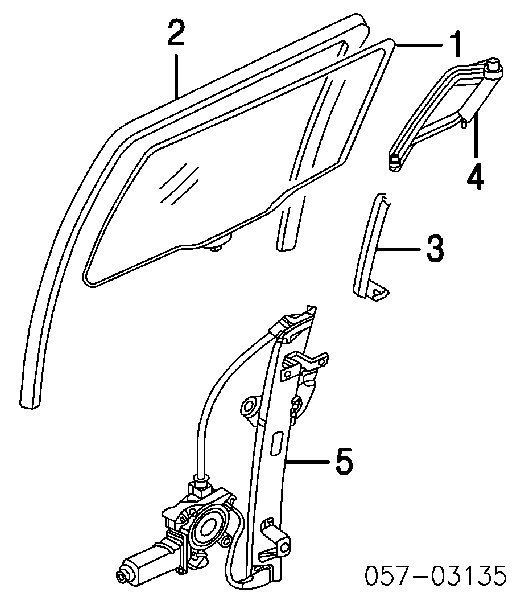 Szyba drzwi lewych tylnych GS4810D301 XYG