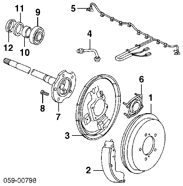 91175617 General Motors klocki hamulcowe tylne bębnowe