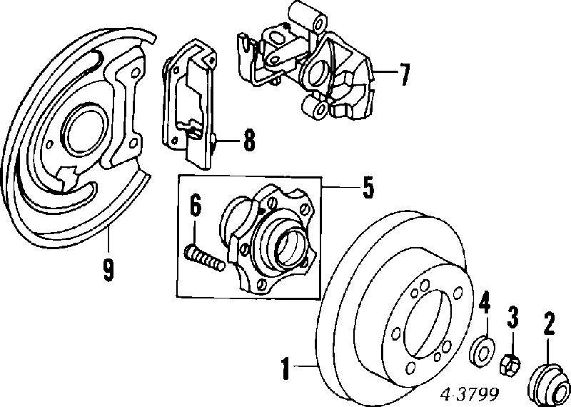 Nakrętka piasty tylnej KIA Soul 1 (AM)