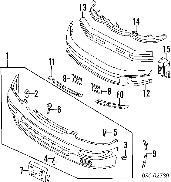 Spinka mocowania zderzaka przedniego 59122PA010 Subaru