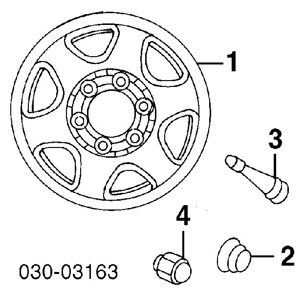 Nakrętka koła 4022443N0A Nissan