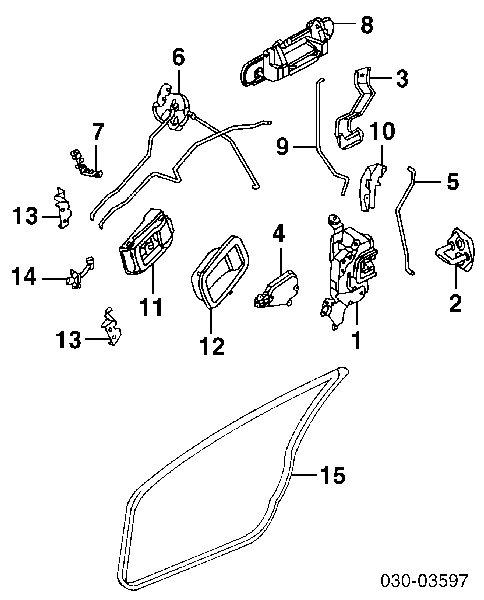 Zamek drzwi przednich prawych do Nissan Maxima  A32