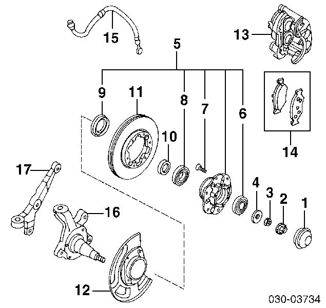 Do koszyka 4106025N25 Nissan/Infiniti Klocki hamulcowe przednie tarczowe