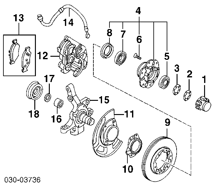 4058888G00 Nissan/Infiniti Łożysko piasty przedniej