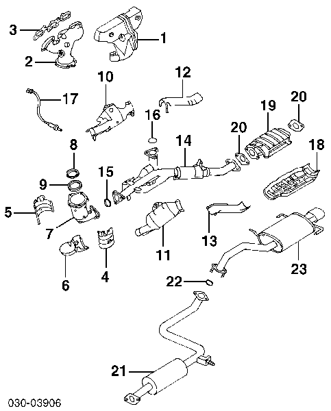 Pierścień kolektora wydechowego Nissan Tiida (C11X)