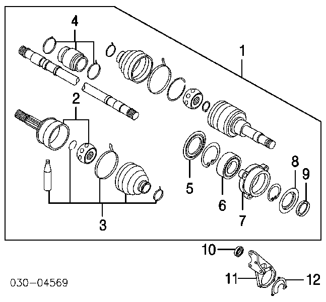 Osłona przegubu homokinetycznego półosi przedniej zewnętrzna Nissan X-Trail (T30)