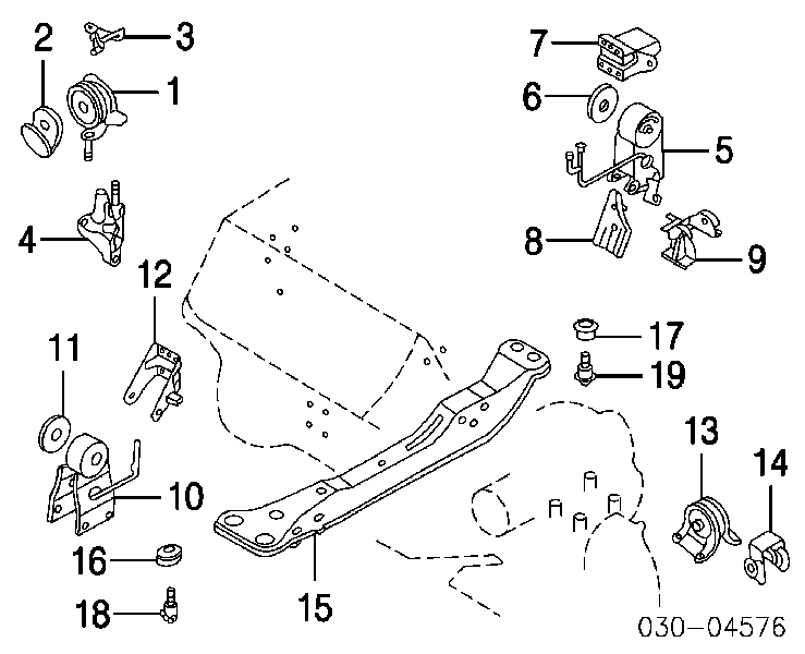 Poduszka (podpora) silnika tylna Nissan Maxima 