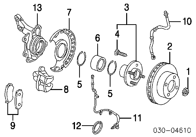 Sprężyna mocująca zacisku 410808J025 Nissan