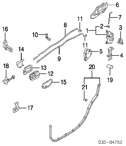 824214P000 Nissan/Infiniti zawias drzwi przednich prawych