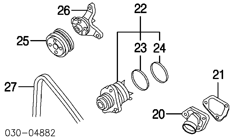 Uszczelka termostatu Nissan Murano (Z50)