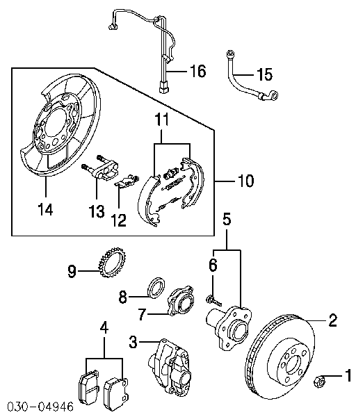 044608H385 Nissan/Infiniti okładziny (klocki do hamulców tarczowych tylne)