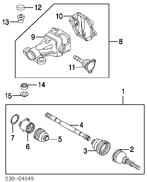 Osłona przegubu homokinetycznego półosi przedniej wewnętrzna 3974103P88 Nissan/Infiniti