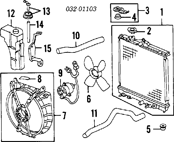 Wentylator (wirnik) chłodnicy Honda Civic 6 (MB, MC)