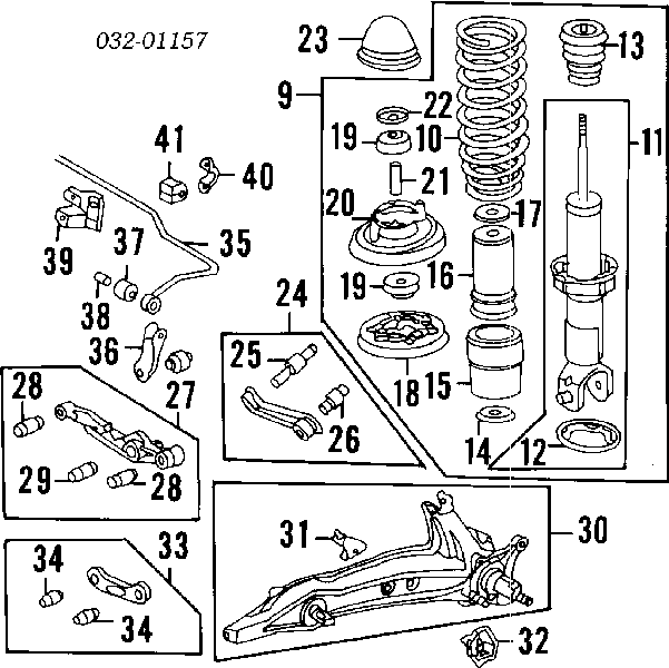 52611SR0N31 Honda Amortyzator tylny