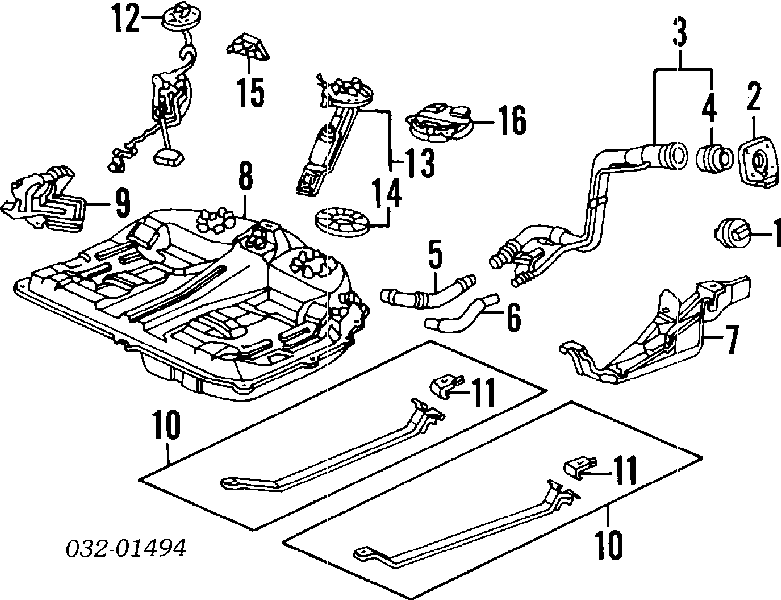 Element-turbina pompy paliwa 17040SV1L02 Honda