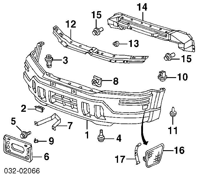 Wzmocnienie zderzaka przedniego Honda CR-V I SUV (RD) (1995 - 2002) cena, od 113,18 USD