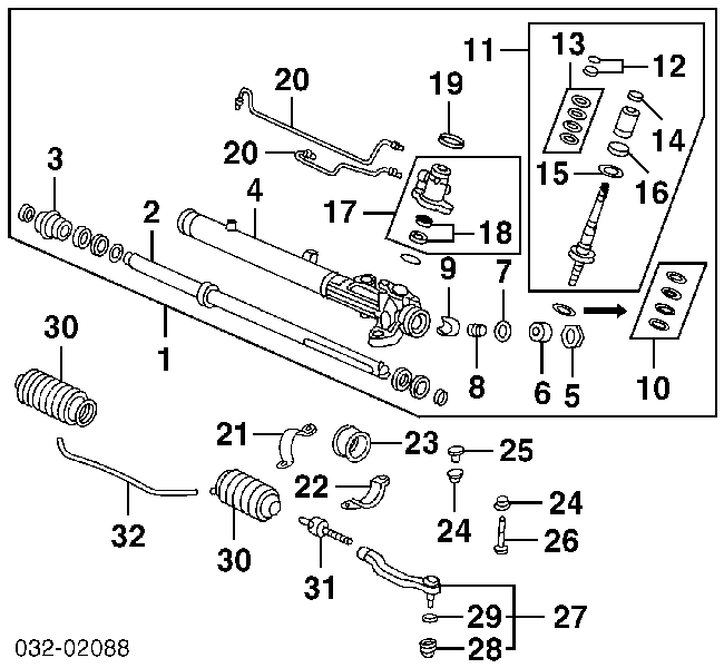 Osłona mechanizmu kierowniczego (maglownicy) Honda CR-V (RD)