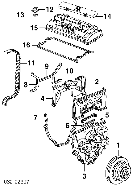 12341P13000 Honda Uszczelka pokrywy zaworowej silnika