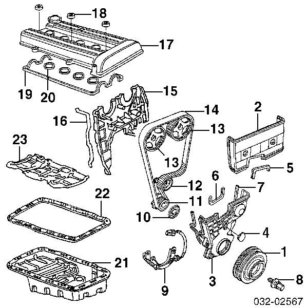 Pasek rozrządu Honda CR-V (RD)