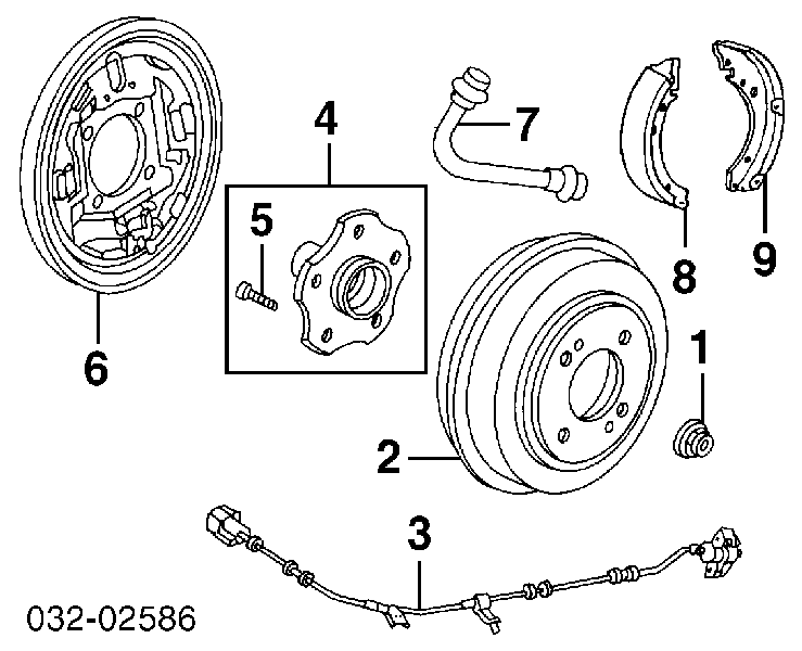 Przewód hamulcowy tylny SL5012 As-pl