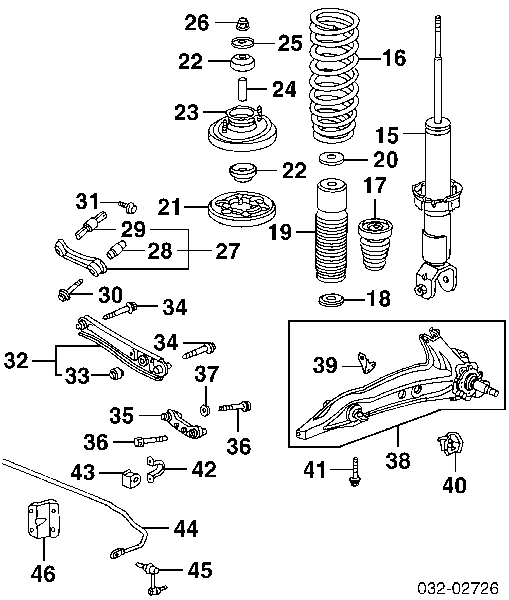 Wahacz zawieszenia tylnego dolny lewy/prawy CQ0069 CTR