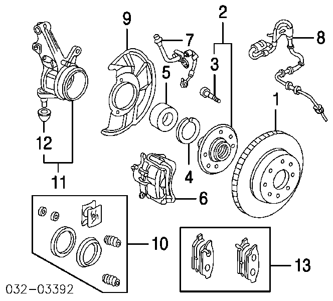 44300S9A003 Honda Łożysko piasty przedniej