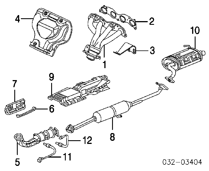 Uszczelka kolektora wydechowego Honda CR-V 3 (RE)