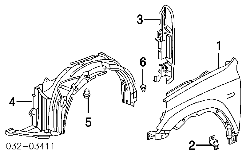 74100S9A000 Honda Nadkole błotnika przedniego prawe