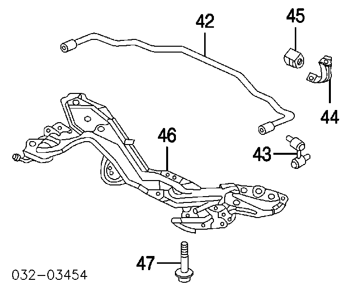 52306S9A005 Honda Tuleja stabilizatora tylnego