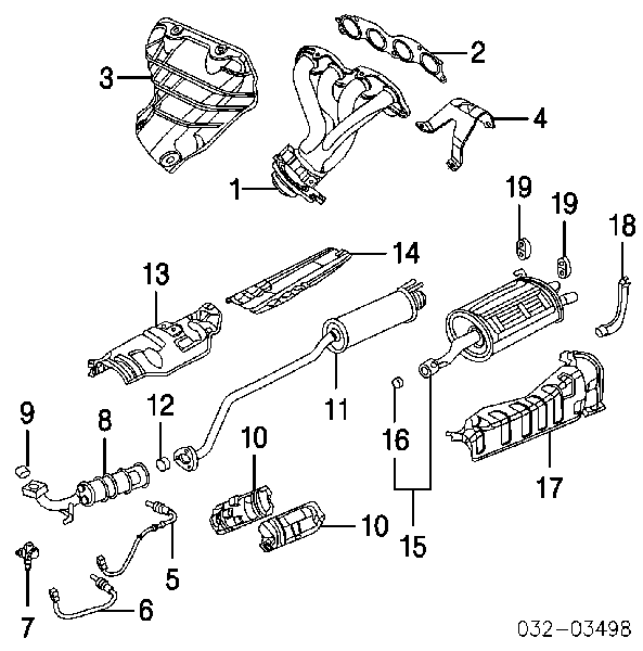 Uszczelka rury odbiornika tłumika Mazda 6 GG