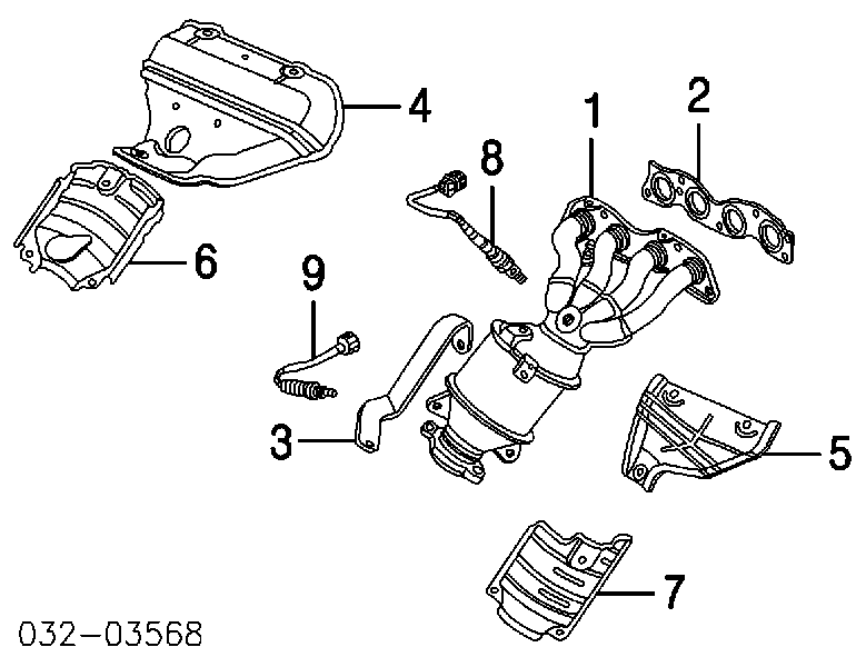 Do koszyka Uszczelka kolektora wydechowego Honda Jazz  GD, GE