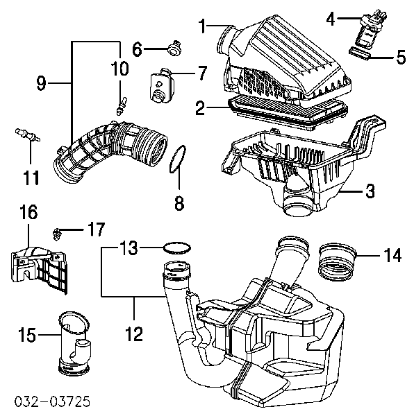 Czujnik temperatury powietrza wlotowego ECTHD000 NTY