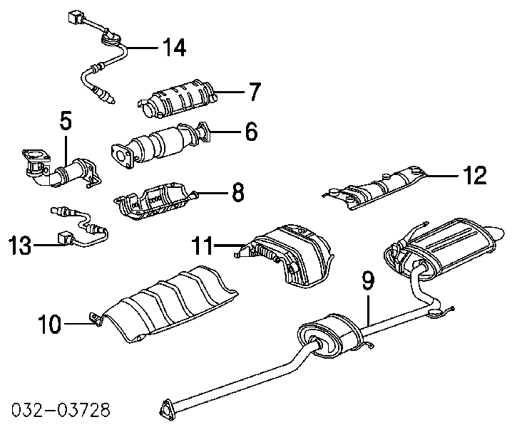 36532RAAA02 Honda Sonda lambda czujnik tlenu po katalizatorze