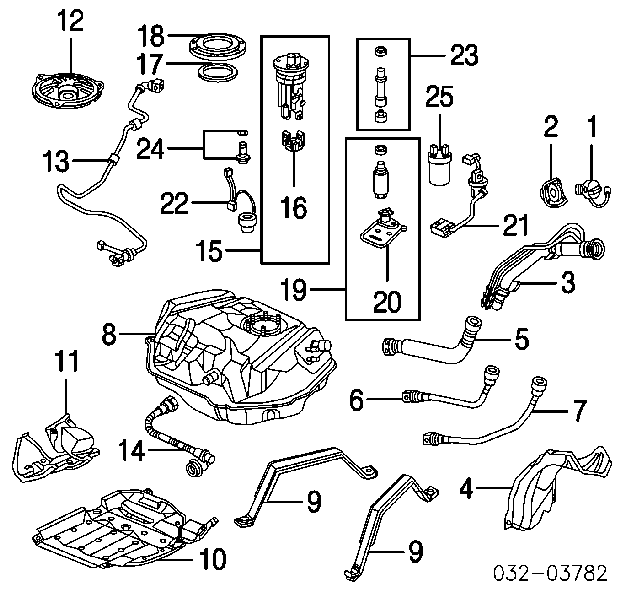 Regulator ciśnienia paliwa modułu pompy paliwa w zbiorniku Honda 16015SDCE00 cena, od 38,02 USD