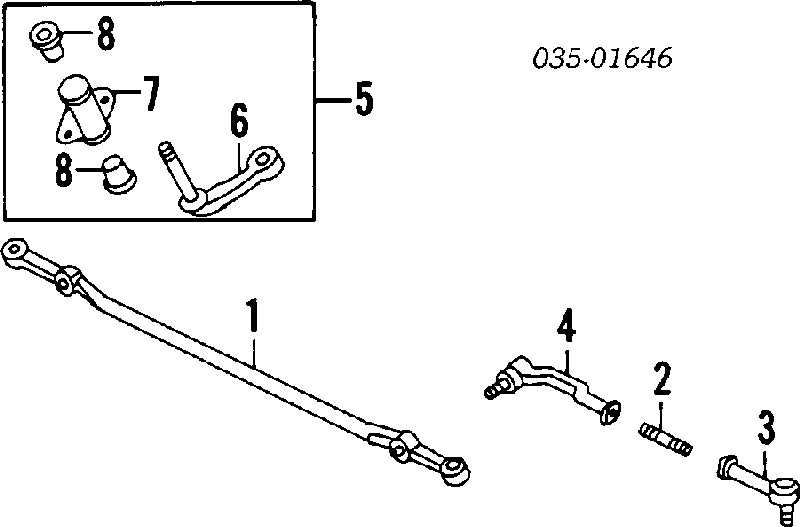 3669886 Ford Tuleja dźwigni kierunkowej