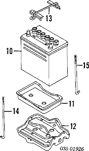 Mocowanie (podstawa) akumulatora Mazda 929 3 (HC)