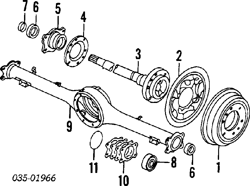 Uszczelniacz piasty tylnej Mazda E 2000/2200 (SR2)