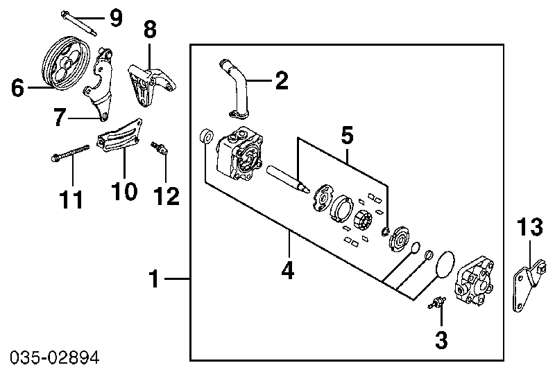 Zestaw naprawczy pompy wspomagania hydraulicznego do Mazda MPV II LW