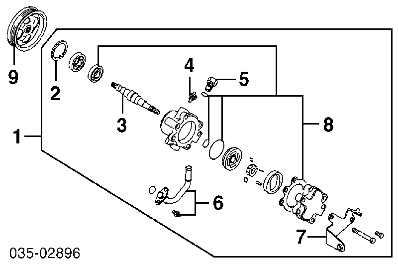 Zestaw naprawczy pompy wspomagania hydraulicznego Mazda 626 4 (GE)