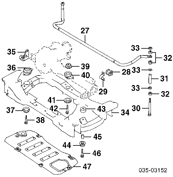 Drążek stabilizatora Mazda E