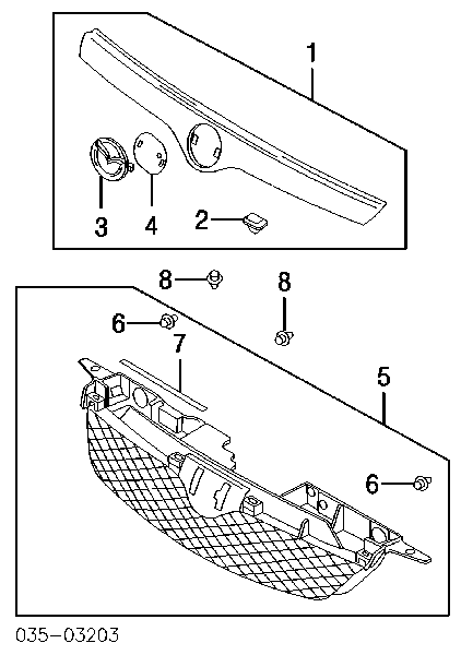 Atrapa chłodnicy do Mazda 323 F VI BJ