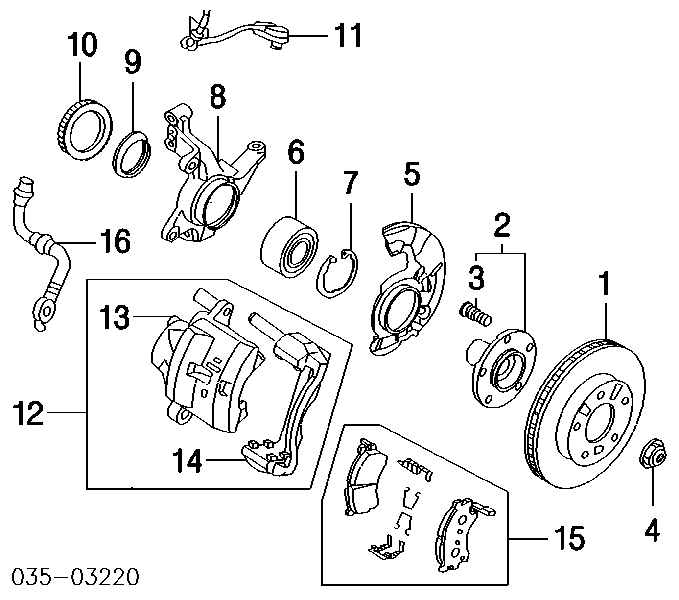 B25D43980A Mazda przewód hamulcowy przedni